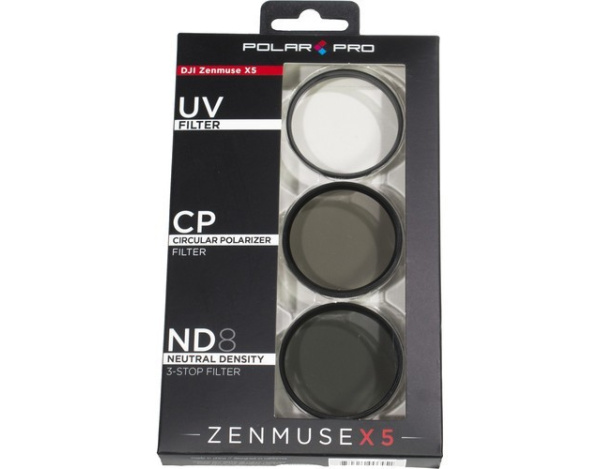 Zestaw 3 filtrów POLARPRO do Zenmuse X5/X5S/X5R 46mm -UV,CPL,ND8