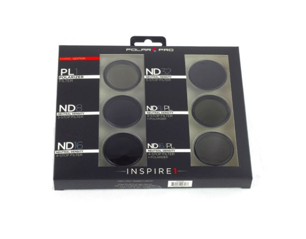 Zestaw 6 filtrów POLARPRO do DJI Inspire 1 -CP, ND8, ND16, ND32, ND8/PL, ND16/PL